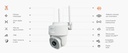 CAMARA INTELIGENTE WIFI O CABLE PTZ P/EXTERIOR IP65 5MP MIC Y BOCINA NHC-OP10 NEXXT