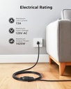 EXTENSION ELECTRICA 16 AWG 13A - 25 NEMA 5-15P A NEMA 5-15R 1625 W CABLE MATTERS