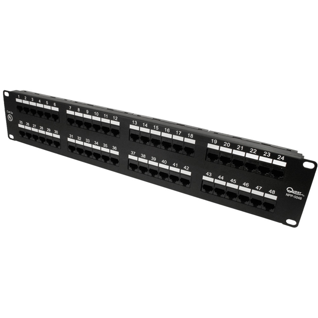 PATCH PANEL DE 48 PUERTOS CAT 5E QUEST
