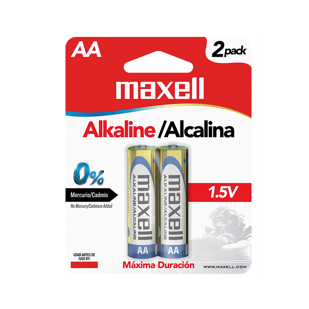 BATERIA AA ALKALINA MAXELL (2 UNIDADES)