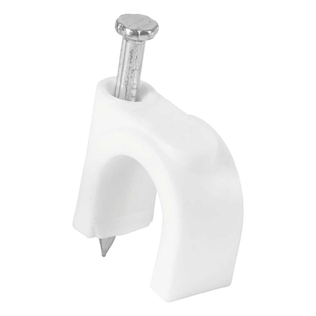 GRAPAS PARA CABLE No.6 COLOR BLANCO (25 UNIDADES)