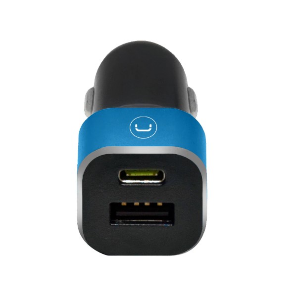 CARGADOR PARA CARRO DUAL USB A Y USB C 28W UNNO