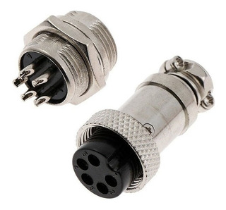CONECTOR GX16 HEMBRA TIPO AVIADOR 5 PINES