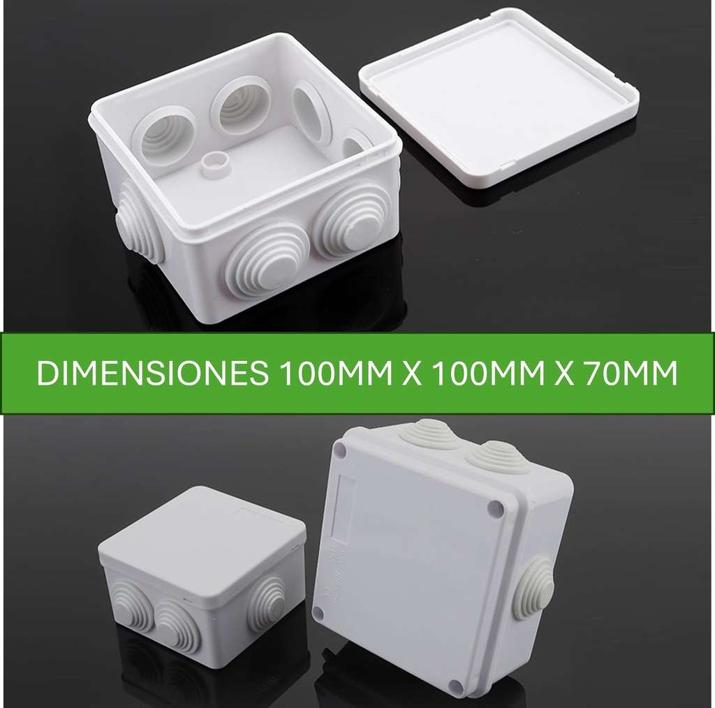 CAJA PLASTICA DE DERIVACION 100x100x70 EXTERIOR