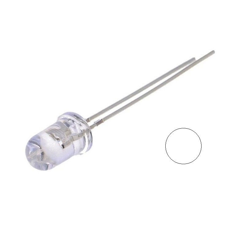 LED 5MM BLANCA TRANSPARENTE
