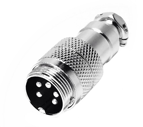 CONECTOR GX16 MACHO TIPO AVIADOR 5 PINES