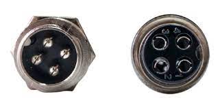 CONECTOR GX16 MACHO TIPO AVIADOR 4 PINES