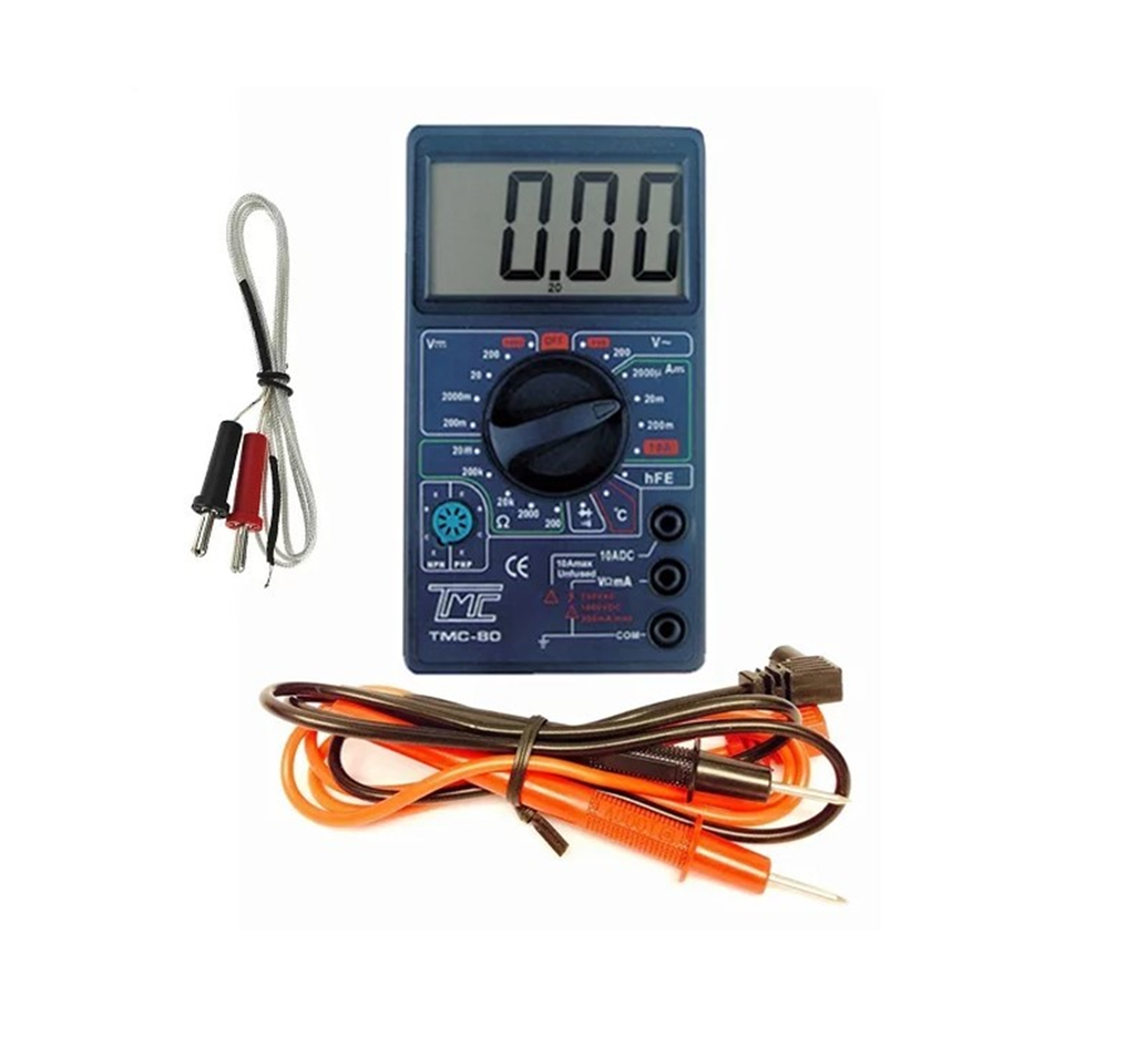 MULTIMETRO DIGITAL CON MEDIDOR DE TEMPERATURA TMC MILENIUM 80