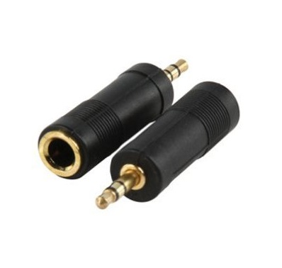 ADAPTADOR JACK 6.35MM STEREO A PLUG 3.5MM STEREO 110 PLASTICO