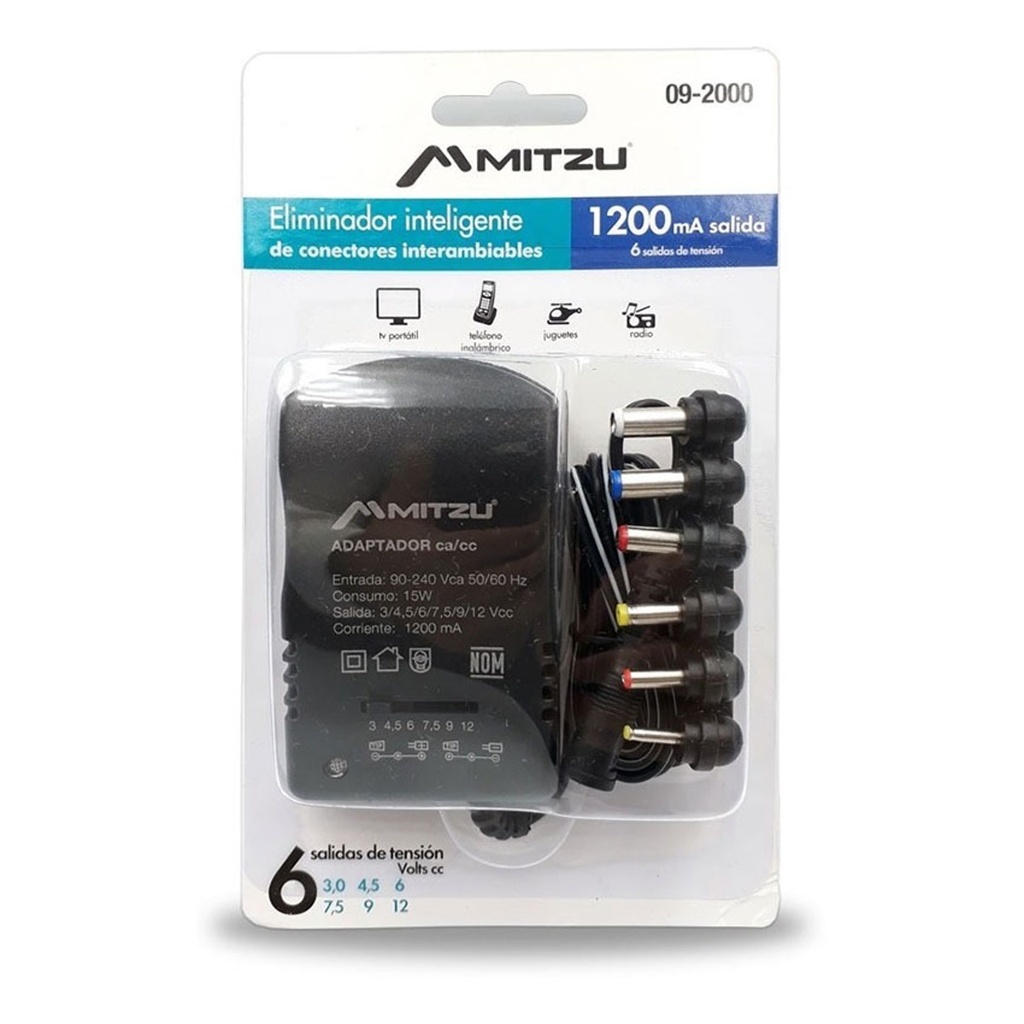 ADAPTADOR DE CORRIENTE INTELIGENTE 3-12V 1.2AMP MITZU