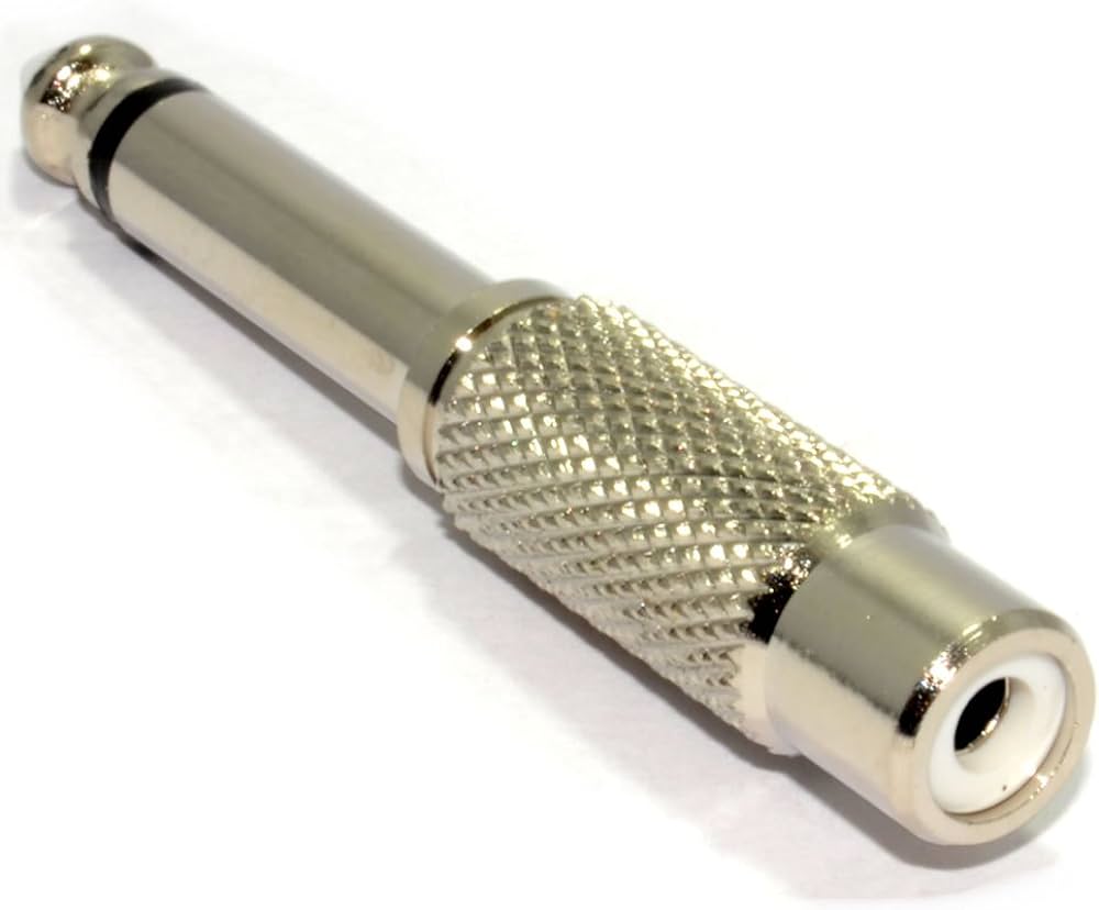 ADAPTADOR RCA H A PLUG 6.35MM MONO METAL