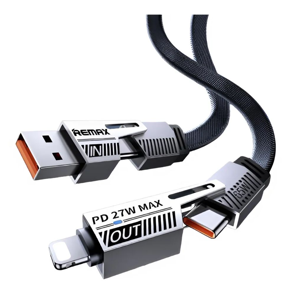 CABLE USB 3.1 DUAL USB C/IPHONE 65W REMAX