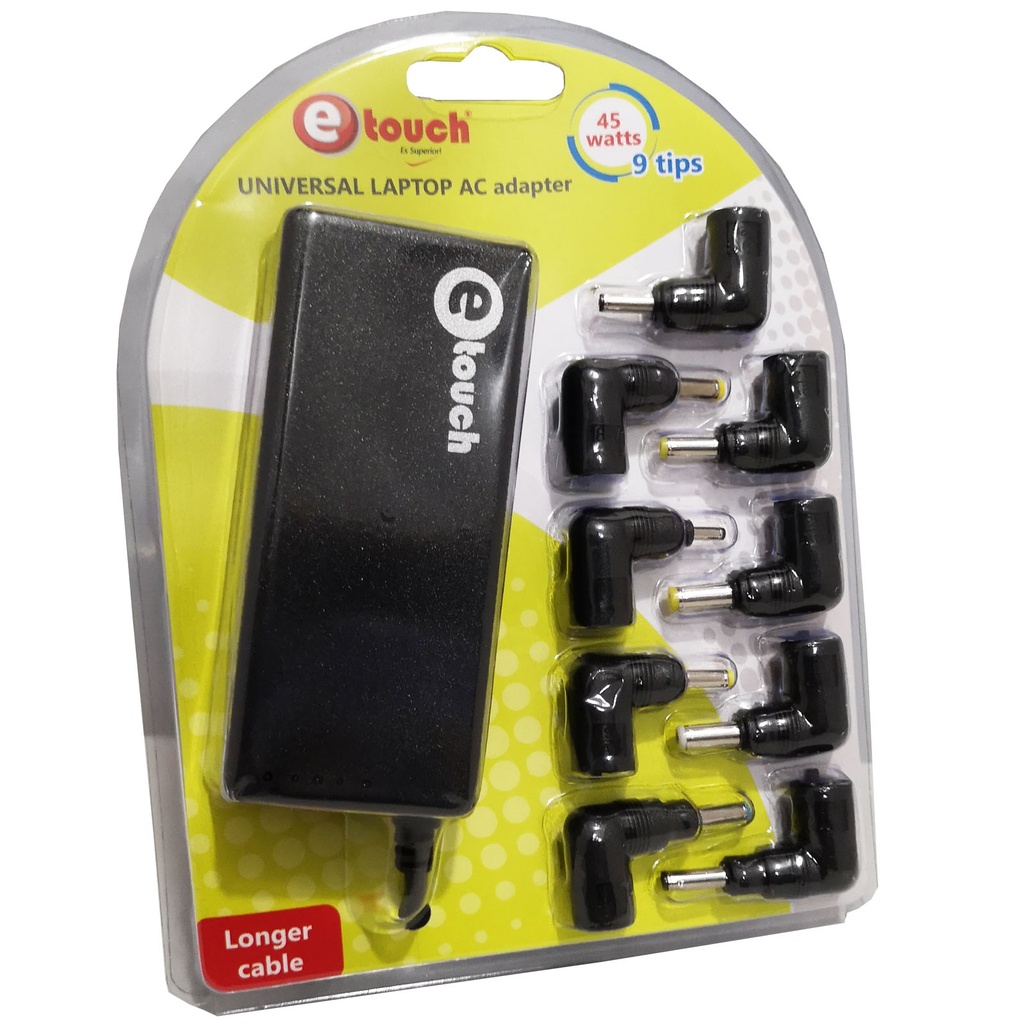 ADAPTADOR DE CORRIENTE P/LAPTOP 45 WATTS ET