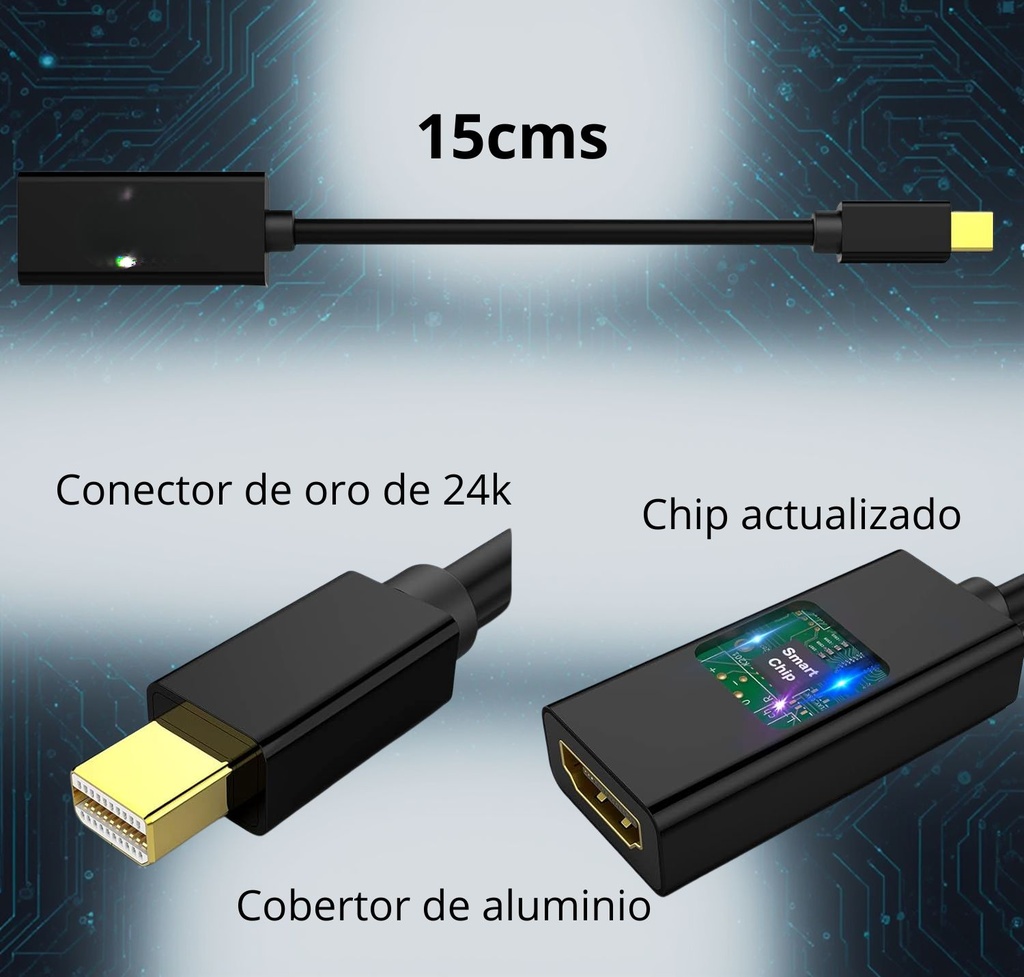 ADAPTADOR MINI DISPLAYPORT A HDMI