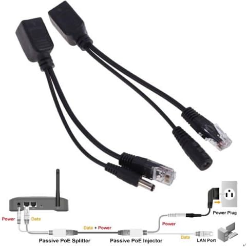 KIT DE INYECTOR POE PASIVO CON CONECTOR DE CORRIENTE 60V 10MBPS