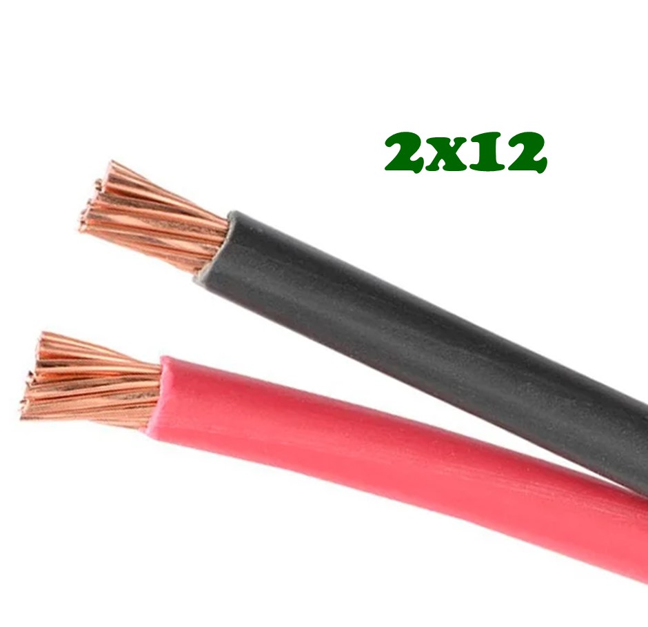 CABLE PARA BOCINA 2X12 ROJO/NEGRO METRO