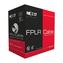 BOBINA CABLE FPLR SISTEMA DE ALARMA DE 1 PAR 16AWG PVC 305M ROJO NO BLINDADO NEXXT NFC-16URR 305MTS