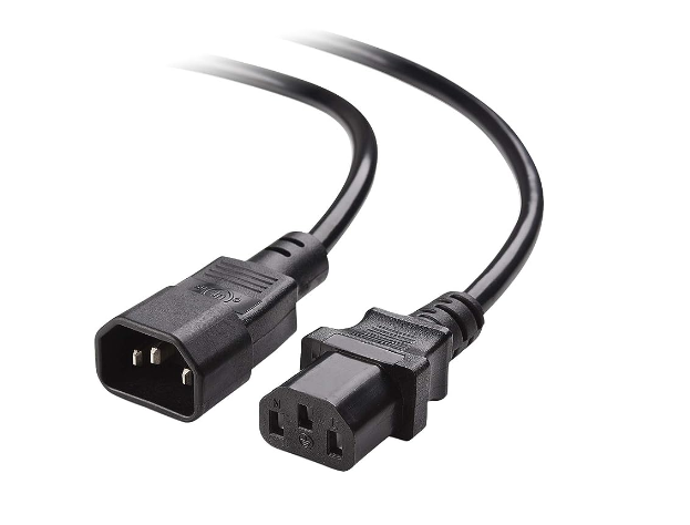 CABLE DE PODER EXTENSION C13-C14 18AWG DE 6 PIES