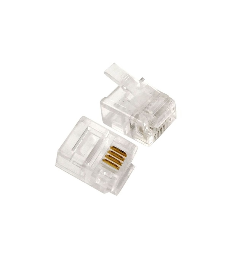 CONECTOR RJ11 DE 4 PINES CAT 3