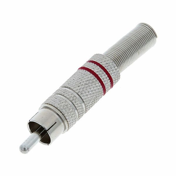 CONECTOR RCA M METAL ROJO