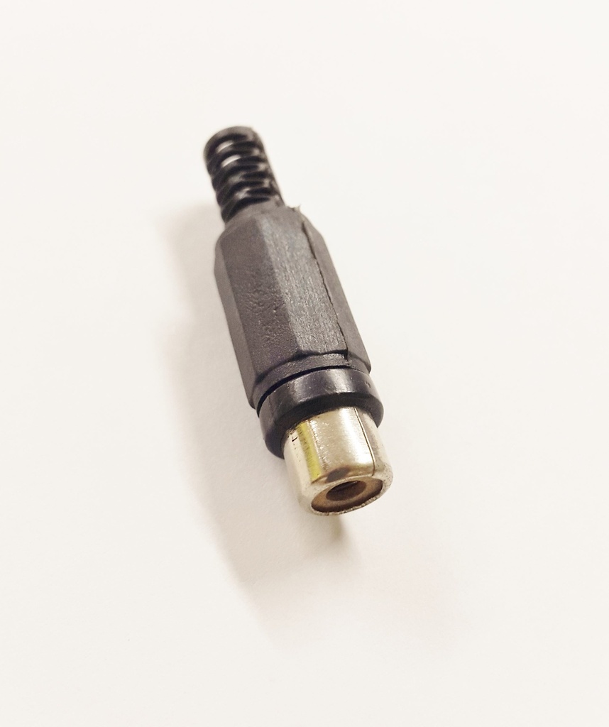 CONECTOR RCA H PLASTICO NEGRO