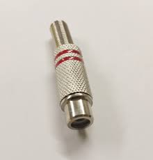 CONECTOR RCA H METAL ROJO