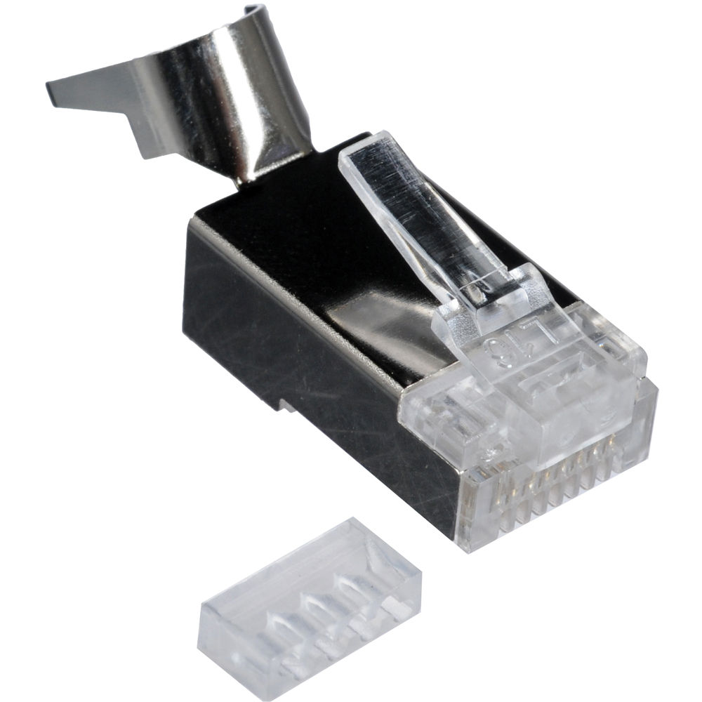 CONECTOR RJ45 CAT 6A BLINDADOS CON GUIA