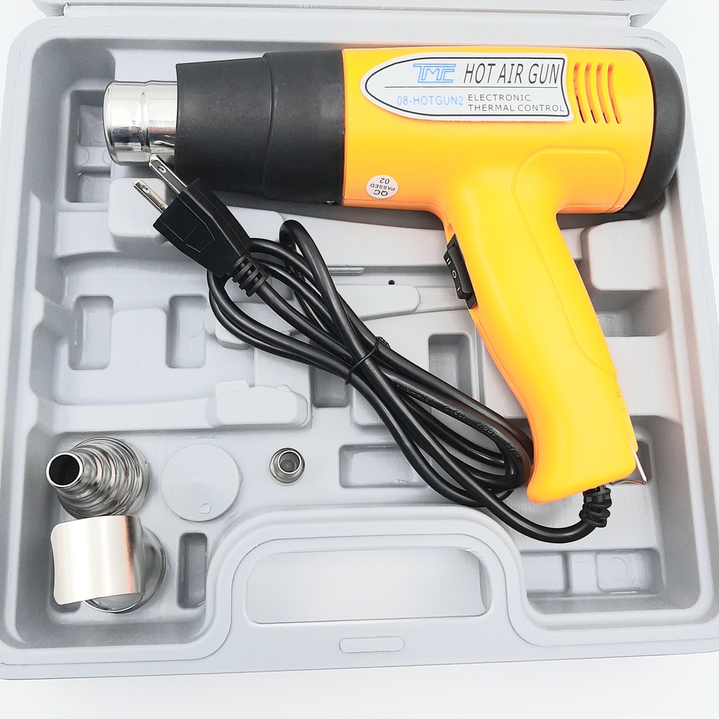 PISTOLA DE CALOR TMC 1500W 2 VEL. CONTROL TERMAL C/MALETIN