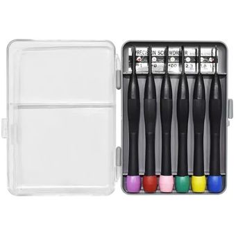 DESARMADOR PRECISION CORTO (6 UNIDADES) COLORES