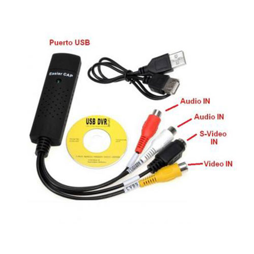 CAPTURADORA DE VIDEO USB 2.0 - RCA + S-VIDEO