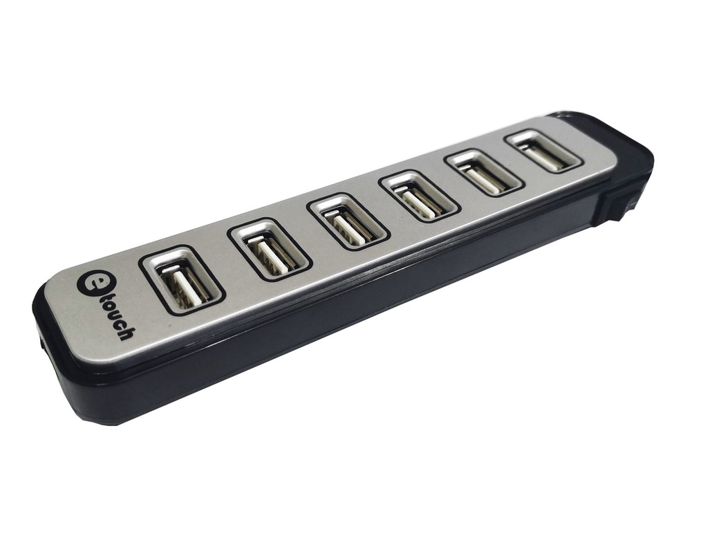 HUB USB 2.0 7 PUERTOS + SALIDA DE 2A E-TOUCH