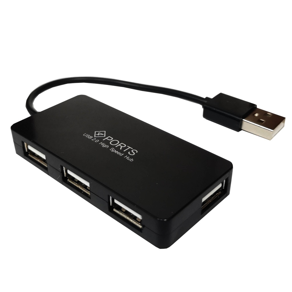 HUB USB 2.0 4 PUERTOS ET NEGRO RECTANGULO