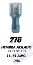 TERMINAL PLANA HEMBRA AZUL AISLADA CAL 16-14 #276