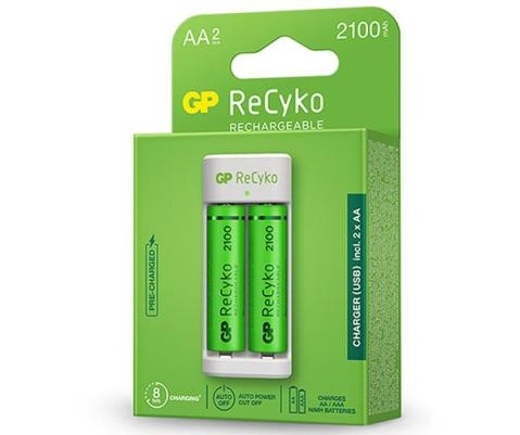CARGADOR DE BATERIA AA GP + 2AA