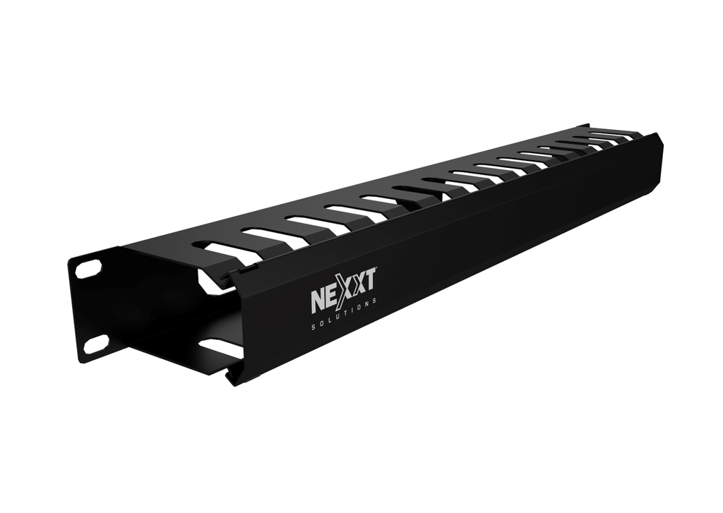 ORGANIZADOR HORIZONTAL PARA CABLE 1U 19 PULGADAS DE ACERO NEXXT