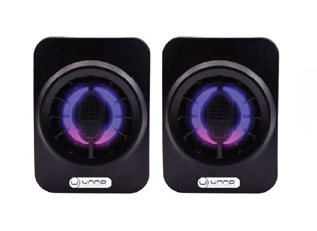BOCINA PARA COMPUTADORA RGB USB 2.0 DE 6 WATTS UNNO
