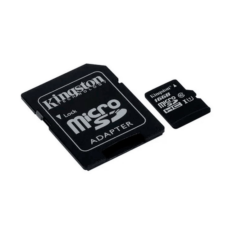 MEMORIA MICRO SD 16GB CON ADAPTADOR KINGSTON CLASE 10