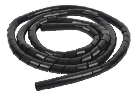 ORGANIZADOR ESPIRAL PARA CABLE DE 3/8" (9mm) 10MTS CONIN NEGRO