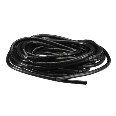 ORGANIZADOR ESPIRAL PARA CABLE DE 1/4" (6mm) 10MTS CONIN NEGRO