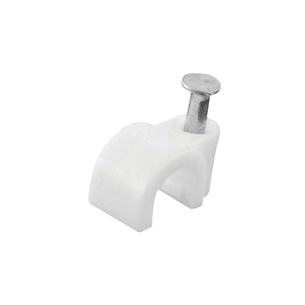 GRAPAS PARA CABLE No.10 COLOR BLANCO (25 UNIDADES)