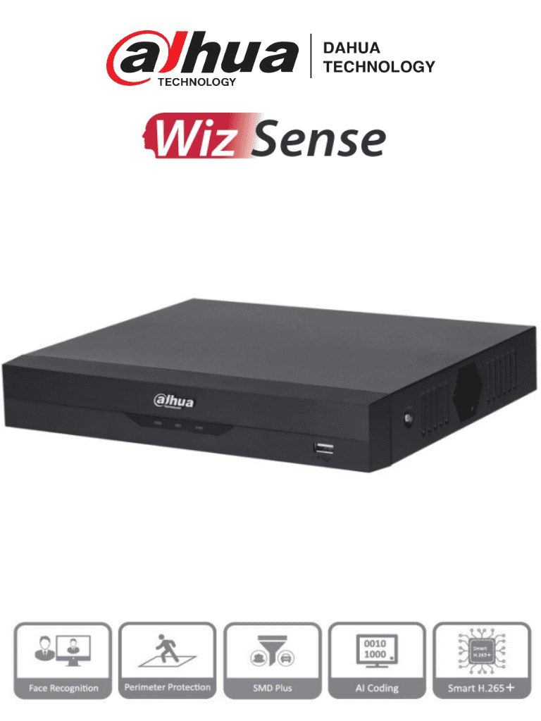 DVR DE 8 CANALES HASTA 5MP WIZSENSE 1HDD16TB