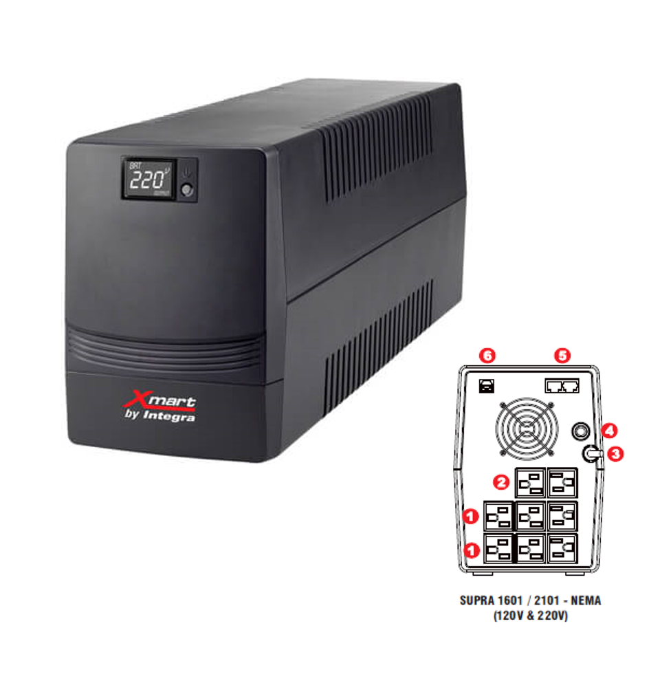 UPS INTERACTIVO 2100VA 1200W 8 TOMAS XMART