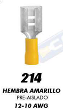 TERMINAL PLANA HEMBRA AMARILLA CAL 12-10 #214