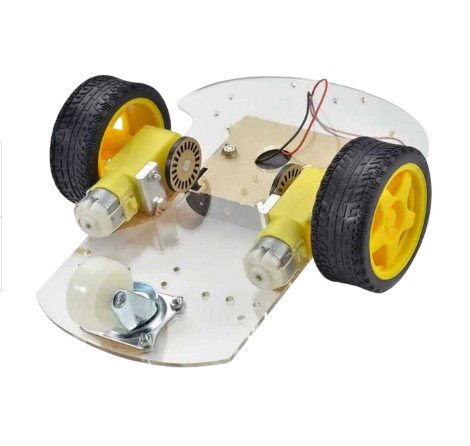 KIT PROYECTO DE CARRO 2 RUEDAS + 2 MOTORES + 1 RUEDA LOCA