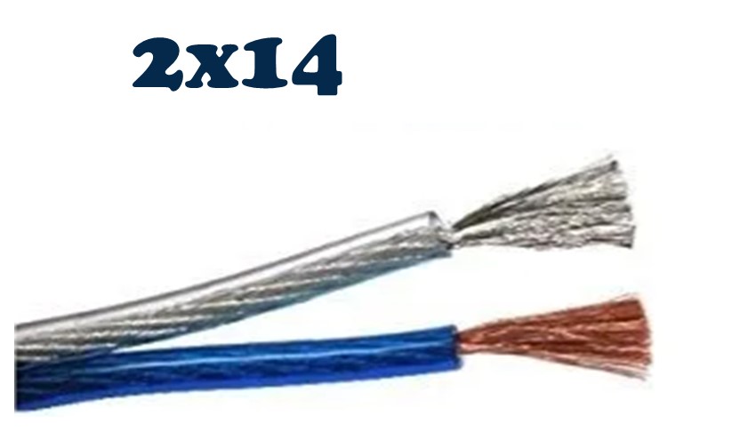 CABLE PARA BOCINA 2X14 AZUL/GRIS