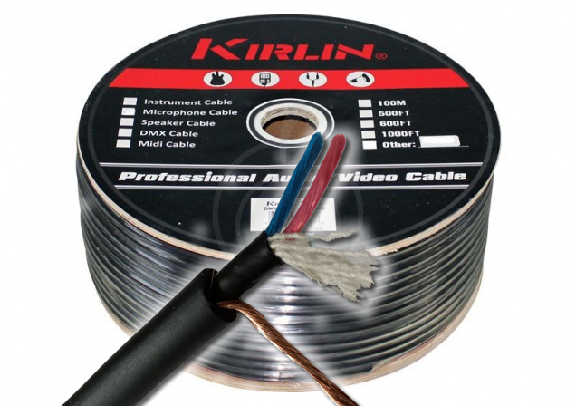 BOBINA CABLE DE AUDIO 20AWG KIRLIN 152MTS