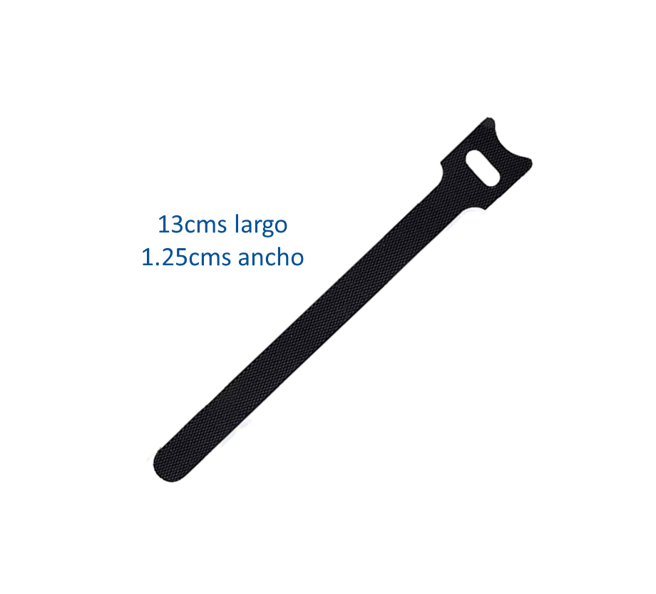 VELCRO UNITIRA DE 1/2" 13CMS NEGRO (10 UNIDADES)