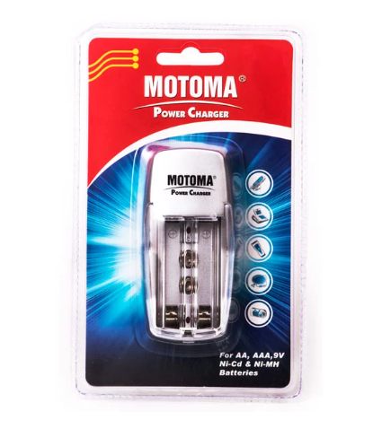 CARGADOR DE BATERIA AA-AAA Y 9V MOTOMA