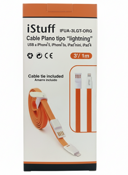 CABLE USB 2.0 M A LIGTHNING ISTUFF COLORES