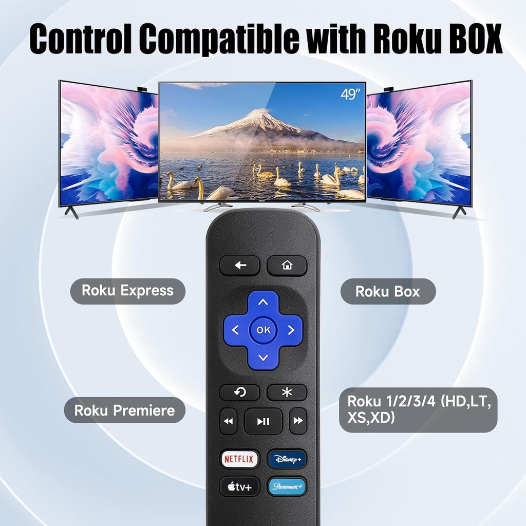 CONTROL REMOTO PARA ROKU HD, LT, XS, XD CON PROTECTOR (NO TV Y STICK) GENERICO